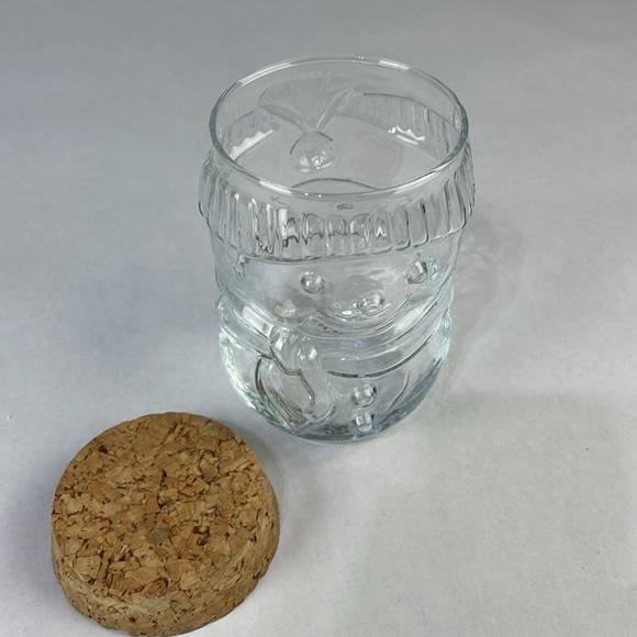 Vintage Glass Snowman Candy/Treat Jar with Cork Lid - Picture 11 of 14